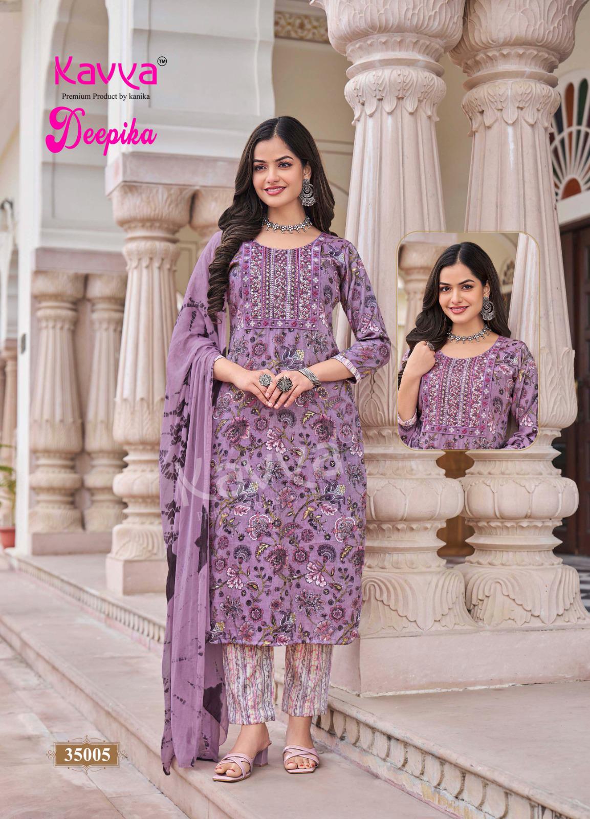 Deepika Vol 35 By Kavya Straight Kurti With Bottom Dupatta Suppliers In India